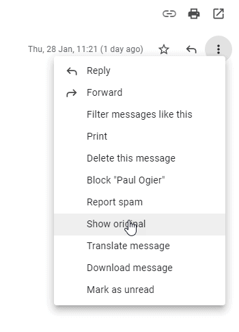 Gmail Show Original Email