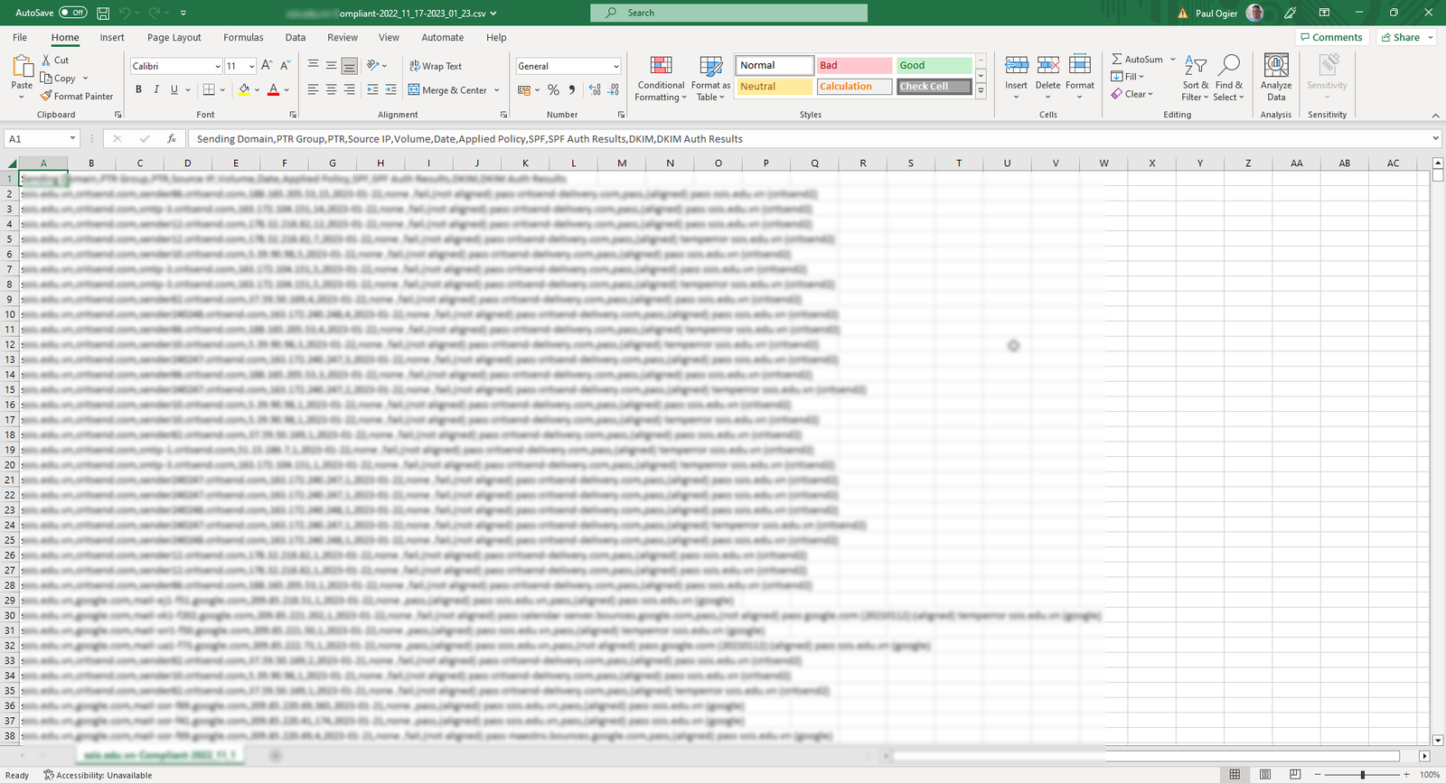 DMARC Reports in Excel Format